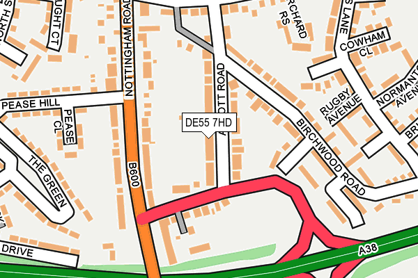 DE55 7HD map - OS OpenMap – Local (Ordnance Survey)