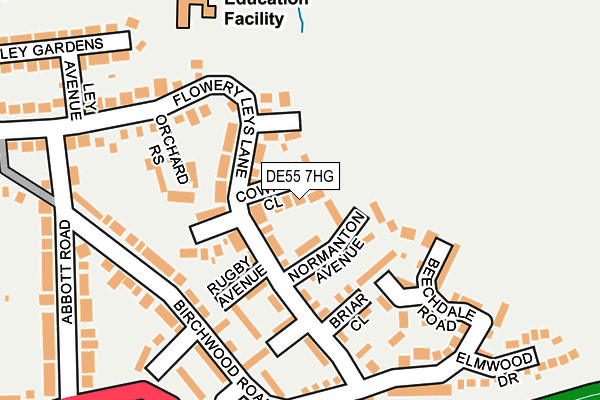 DE55 7HG map - OS OpenMap – Local (Ordnance Survey)