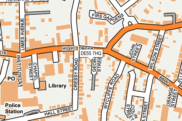 DE55 7HQ map - OS OpenMap – Local (Ordnance Survey)