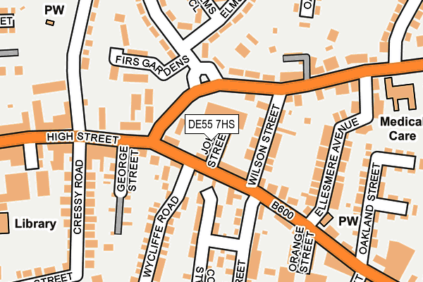 DE55 7HS map - OS OpenMap – Local (Ordnance Survey)