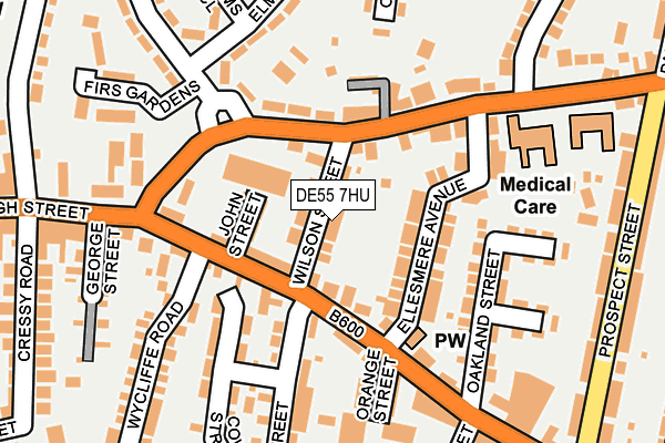 DE55 7HU map - OS OpenMap – Local (Ordnance Survey)
