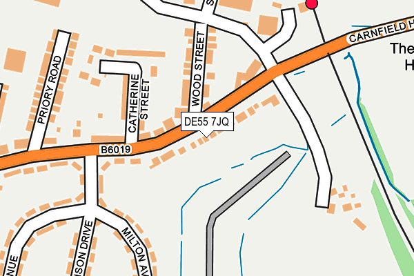 DE55 7JQ map - OS OpenMap – Local (Ordnance Survey)
