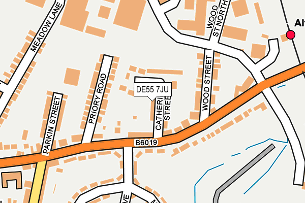DE55 7JU map - OS OpenMap – Local (Ordnance Survey)