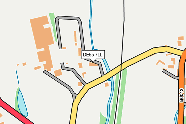 DE55 7LL map - OS OpenMap – Local (Ordnance Survey)