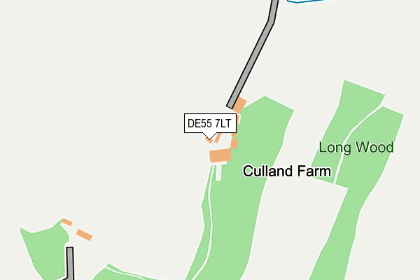 DE55 7LT map - OS OpenMap – Local (Ordnance Survey)