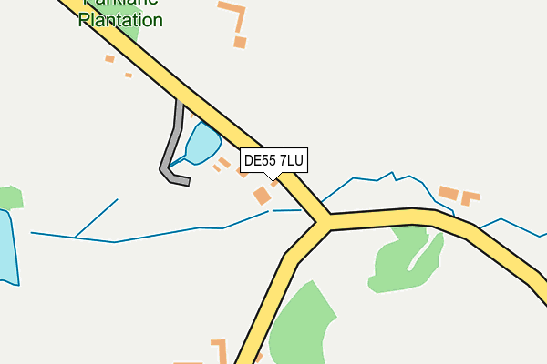 DE55 7LU map - OS OpenMap – Local (Ordnance Survey)