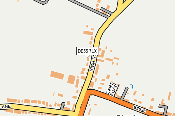 DE55 7LX map - OS OpenMap – Local (Ordnance Survey)