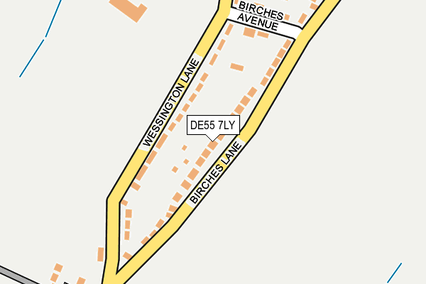 DE55 7LY map - OS OpenMap – Local (Ordnance Survey)