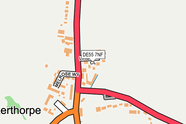 DE55 7NF map - OS OpenMap – Local (Ordnance Survey)