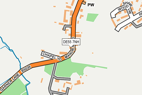 DE55 7NH map - OS OpenMap – Local (Ordnance Survey)