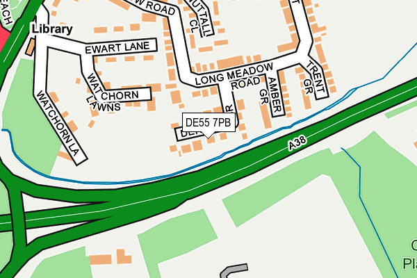 DE55 7PB map - OS OpenMap – Local (Ordnance Survey)