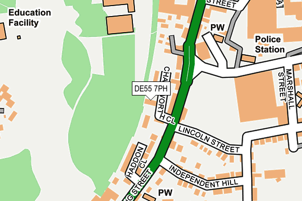 DE55 7PH map - OS OpenMap – Local (Ordnance Survey)