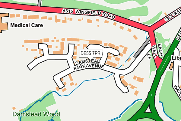 DE55 7PR map - OS OpenMap – Local (Ordnance Survey)