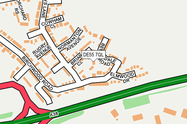 DE55 7QL map - OS OpenMap – Local (Ordnance Survey)