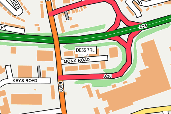 DE55 7RL map - OS OpenMap – Local (Ordnance Survey)
