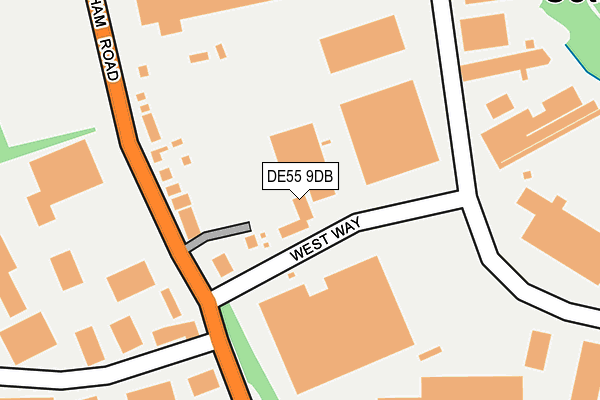 DE55 9DB map - OS OpenMap – Local (Ordnance Survey)