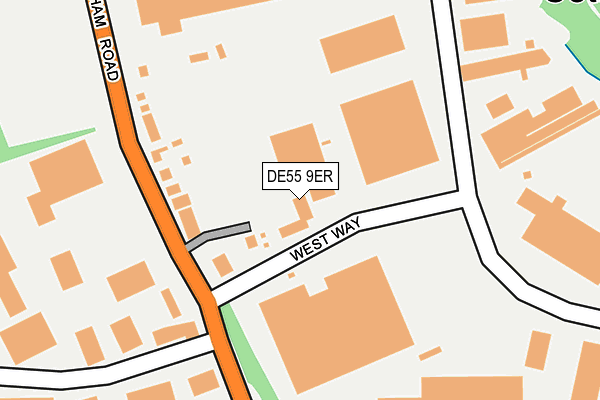 DE55 9ER map - OS OpenMap – Local (Ordnance Survey)