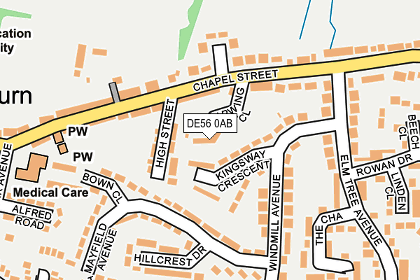 DE56 0AB map - OS OpenMap – Local (Ordnance Survey)