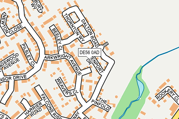 DE56 0AD map - OS OpenMap – Local (Ordnance Survey)