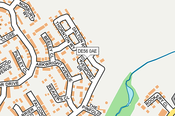 DE56 0AE map - OS OpenMap – Local (Ordnance Survey)