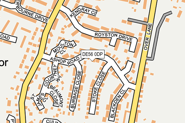 DE56 0DP map - OS OpenMap – Local (Ordnance Survey)