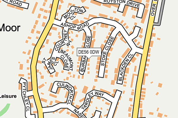 DE56 0DW map - OS OpenMap – Local (Ordnance Survey)