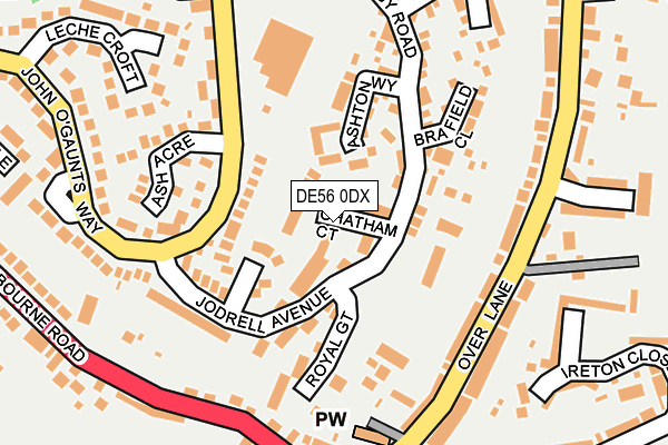 DE56 0DX map - OS OpenMap – Local (Ordnance Survey)