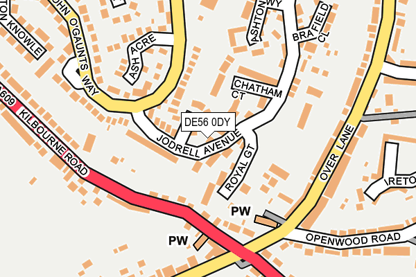 DE56 0DY map - OS OpenMap – Local (Ordnance Survey)
