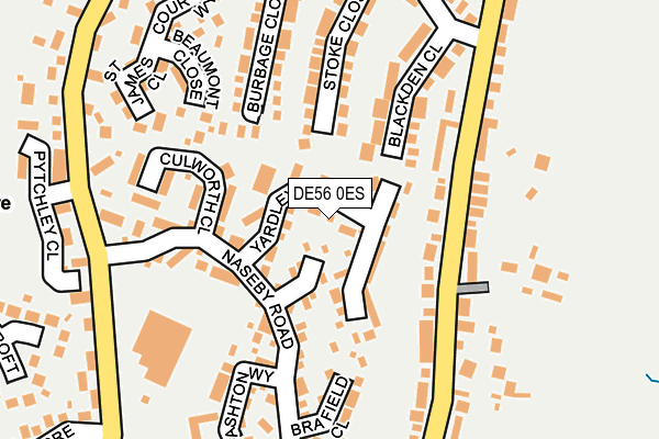 DE56 0ES map - OS OpenMap – Local (Ordnance Survey)