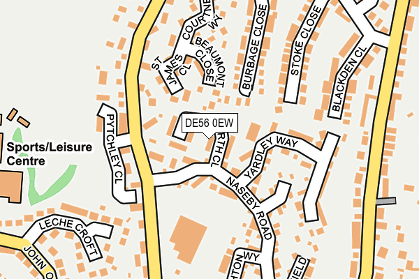 DE56 0EW map - OS OpenMap – Local (Ordnance Survey)