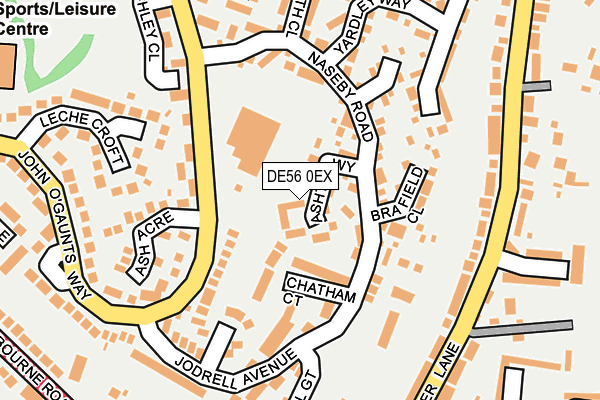 DE56 0EX map - OS OpenMap – Local (Ordnance Survey)
