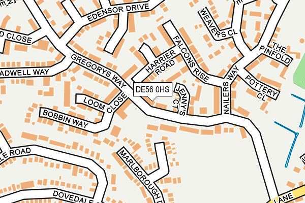 DE56 0HS map - OS OpenMap – Local (Ordnance Survey)