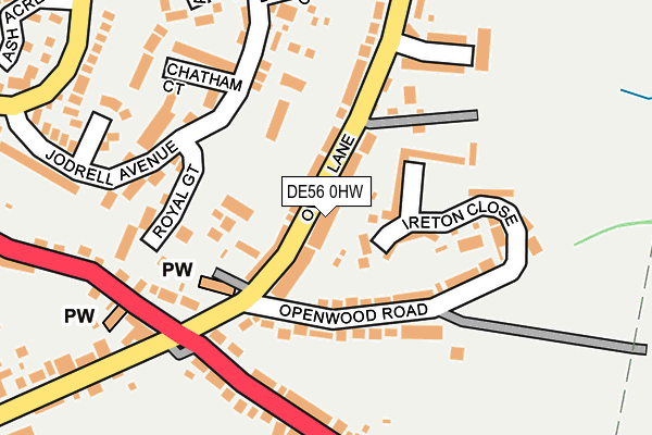 DE56 0HW map - OS OpenMap – Local (Ordnance Survey)