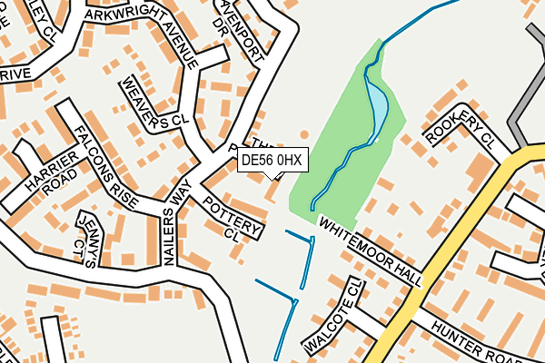 DE56 0HX map - OS OpenMap – Local (Ordnance Survey)
