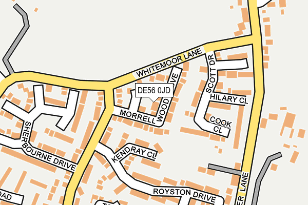 DE56 0JD map - OS OpenMap – Local (Ordnance Survey)