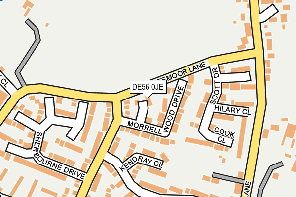 DE56 0JE map - OS OpenMap – Local (Ordnance Survey)