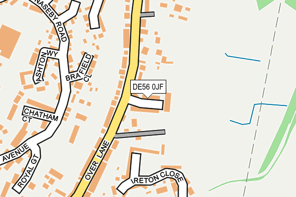 DE56 0JF map - OS OpenMap – Local (Ordnance Survey)