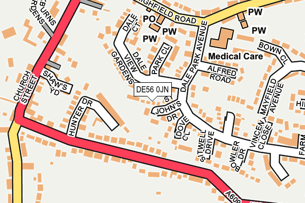 DE56 0JN map - OS OpenMap – Local (Ordnance Survey)