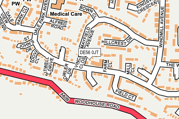 DE56 0JT map - OS OpenMap – Local (Ordnance Survey)