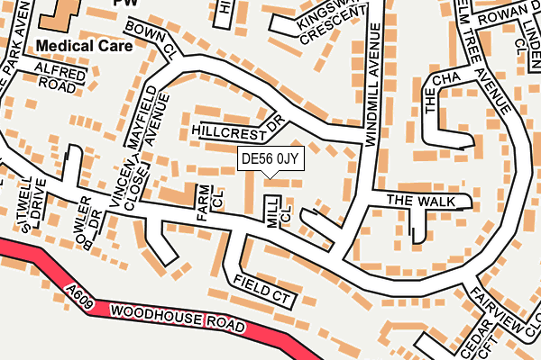 DE56 0JY map - OS OpenMap – Local (Ordnance Survey)