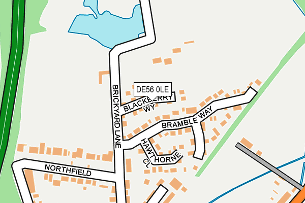 DE56 0LE map - OS OpenMap – Local (Ordnance Survey)