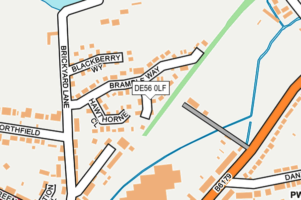 DE56 0LF map - OS OpenMap – Local (Ordnance Survey)