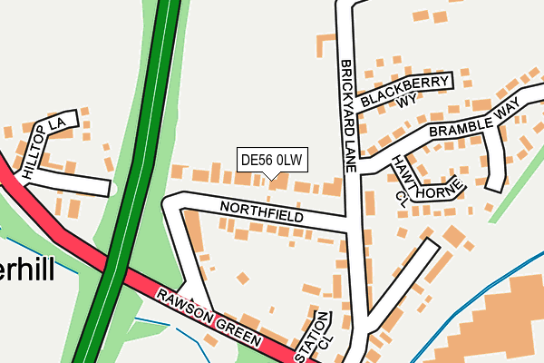 DE56 0LW map - OS OpenMap – Local (Ordnance Survey)