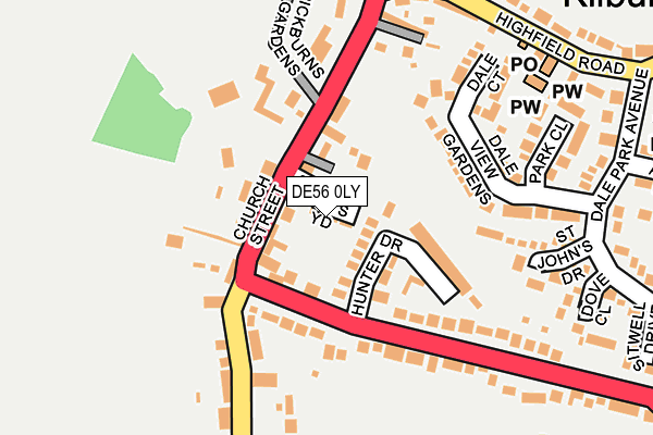 DE56 0LY map - OS OpenMap – Local (Ordnance Survey)