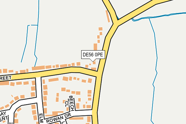 DE56 0PE map - OS OpenMap – Local (Ordnance Survey)