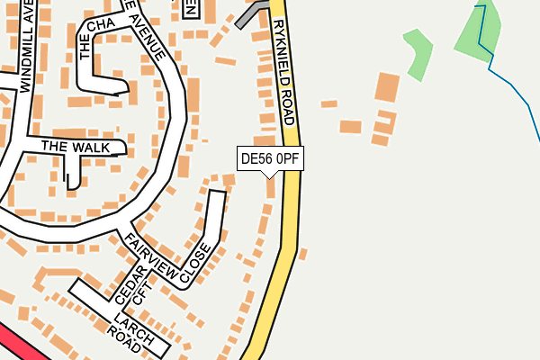 DE56 0PF map - OS OpenMap – Local (Ordnance Survey)