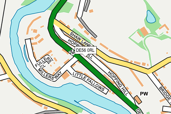 DE56 0RL map - OS OpenMap – Local (Ordnance Survey)