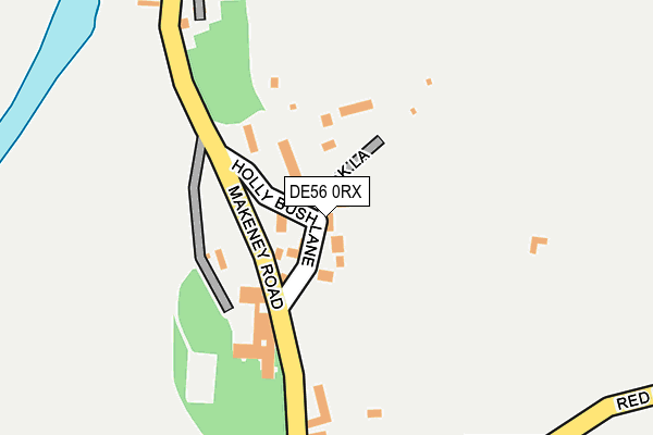 DE56 0RX map - OS OpenMap – Local (Ordnance Survey)