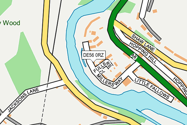 DE56 0RZ map - OS OpenMap – Local (Ordnance Survey)