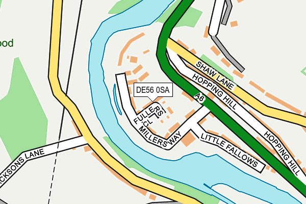 DE56 0SA map - OS OpenMap – Local (Ordnance Survey)